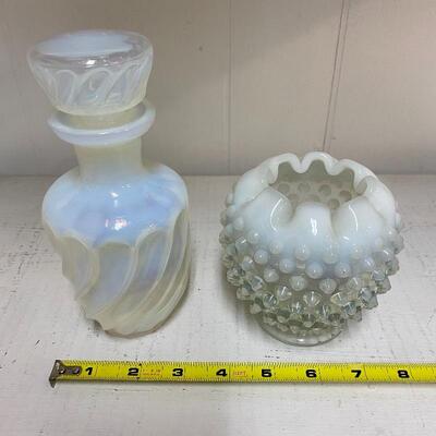 Fenton Opalescent Bottle / Rose Bowl