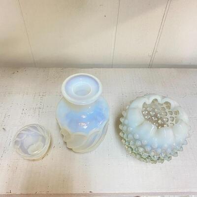 Fenton Opalescent Bottle / Rose Bowl