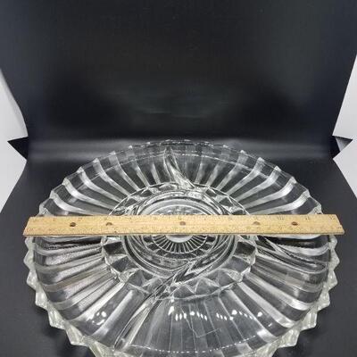 Glass divided tray