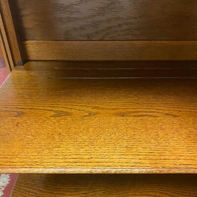 Solid Oak China Cabinet with Key