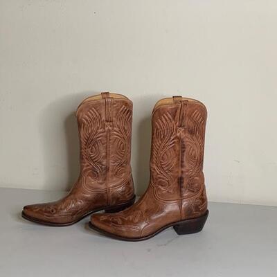 Genuine Leather Charlie 1 Horse Pair of Brown Boots