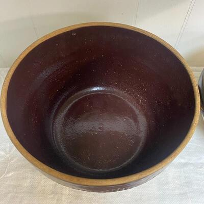 Set of 2 Vintage Crock Bowls