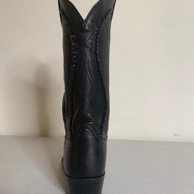 Genuine Leather Dan Post Black Leather Menâ€™s Boots - New In Box 
