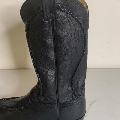 Genuine Leather Dan Post Black Leather Menâ€™s Boots - New In Box 