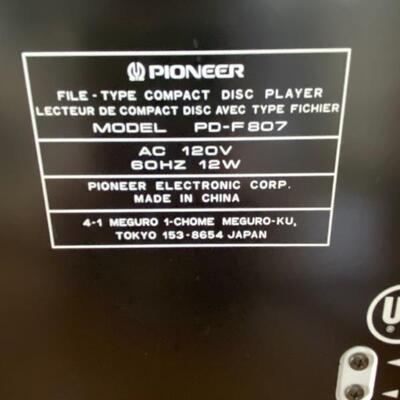 Pioneer PD-F807 101 Discs CD-File Type-Compact Disc Player