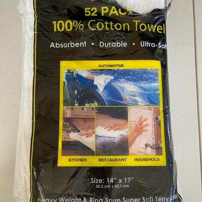 100% cotton work towels, approximately 45 unused