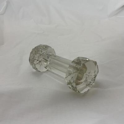 .101. ANTIQUE | Heavy Crystal Faceted Master Knife Rest