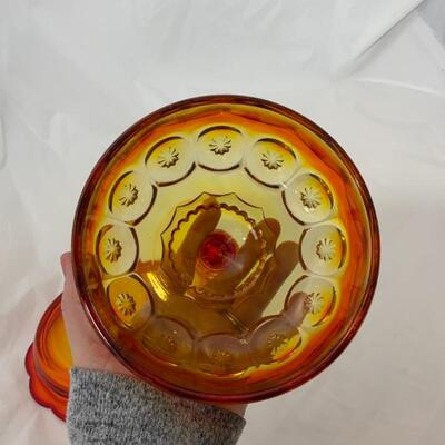 .117. VINTAGE | LE Smith Moon & Stars | Amberina Covered Butter