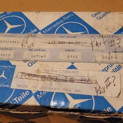 Lot 1211: Vintage New Stock MERCEDES BENZ Seat Belt