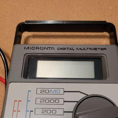 Lot 1220: Vintage MICRONTA Digital Multimeter Tool -Needs Battery 