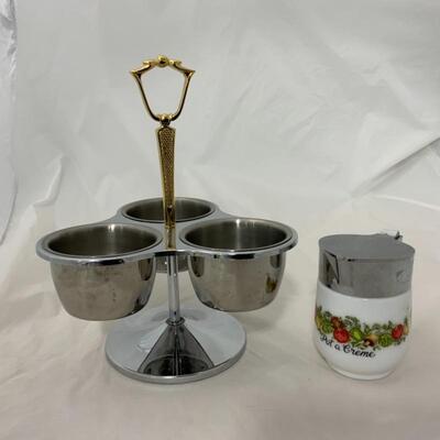 .118. Samco Creamers & Sugar | Rotating Condiment Set | MCM