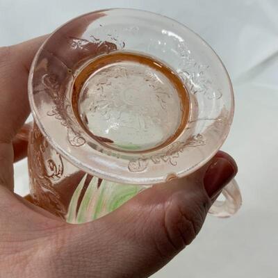 .119. VINTAGE | Three Depression Glass Accessory Pieces