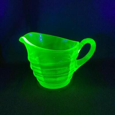 .119. VINTAGE | Three Depression Glass Accessory Pieces