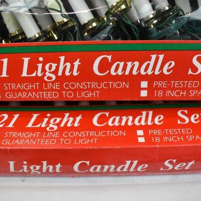6 Boxes Candle Light Sets, 21 lights each, with Boxes. Work