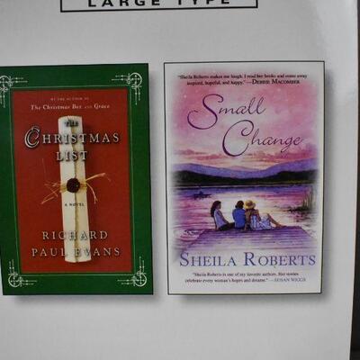 6 Paperback Large Print Books (Each Has 2): The Christmas List & Small Change