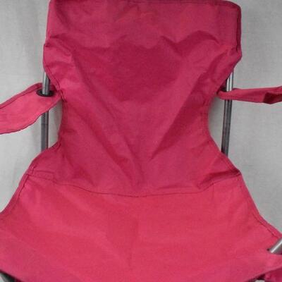 Pink Camping Folding Chair with Mesh Cupholder - Great condition