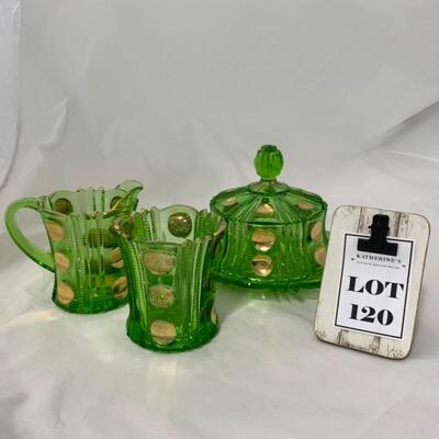 .120. ANTIQUE | Covered Butter Dish | Creamer | Open Sugar