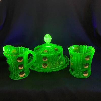.120. ANTIQUE | Covered Butter Dish | Creamer | Open Sugar