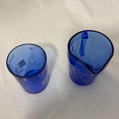 .122. VINTAGE | Cobalt Glass | 17 Stir Sticks | Pitcher | Test Tube