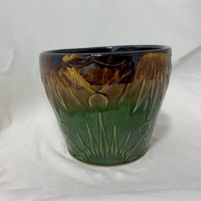 .124. VINTAGE | 7â€ tall | USA Marked | Sun Moon & Stars Jardiniere