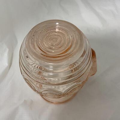 .126. VINTAGE | 1930s Ringed Target | MacBeth Evans Pink Depression Set