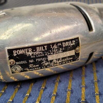 Lot 1233: Vintage POWER BILT 1/4" Drill TESTED A!