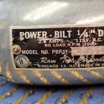 Lot 1233: Vintage POWER BILT 1/4" Drill TESTED A!