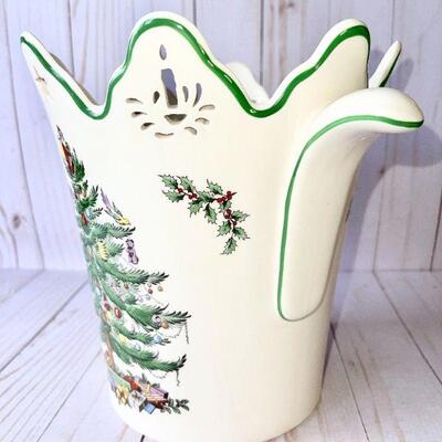LOT 228  SPODE CHRISTMAS TREE PIERCED WINE COOLER w/BOX 