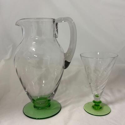 .128. VINTAGE | Fostoria Swirl Optic | Iced Tea Set | Delicate