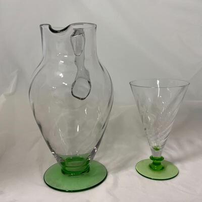 .128. VINTAGE | Fostoria Swirl Optic | Iced Tea Set | Delicate