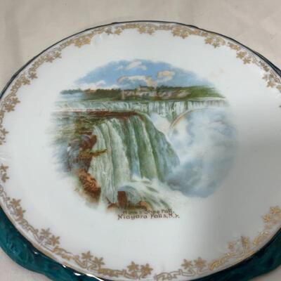 .130. ANTIQUE | Porcelain Tea Trivet | Horseshoe Falls Niagara Falls, NY