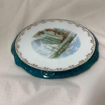 .130. ANTIQUE | Porcelain Tea Trivet | Horseshoe Falls Niagara Falls, NY
