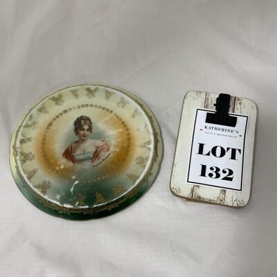 .132. ANTIQUE | Madame Recamier | Porcelain Tea Trivet