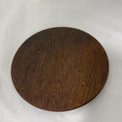 .136. VINTAGE | Hand Carved Wood Trivet