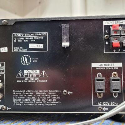 Lot 1248: Vintage SONY FM STEREO RECIEVER STR-AV1070 Control Center 