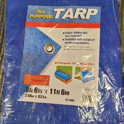 Lot 1251: New All Purpose Tarp 8.5 ft. X 11.5 ft