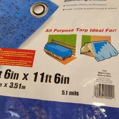 Lot 1251: New All Purpose Tarp 8.5 ft. X 11.5 ft