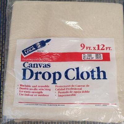 Lot 252: New CANVAS Drop Cloth 9ft. x 12ft. 