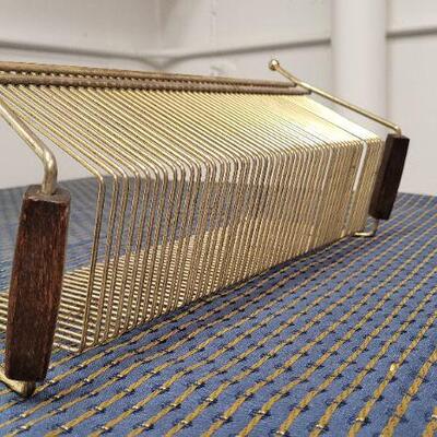 Lot 1280: Vintage Rack Organizer w/ Wood Handles 