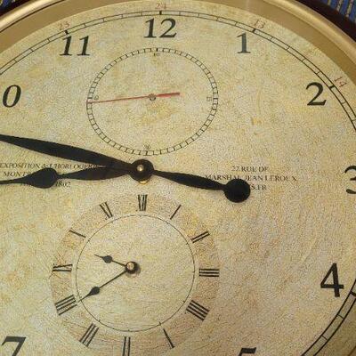 Lot 1288: Vintage Large Wall Clock 21.5" Wide