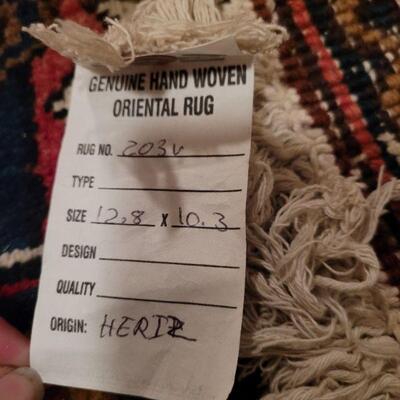 Lot 1383: Vintage Large Persian Rug Origin: Heriz - Iran 12'8" Ã— 10' 3"