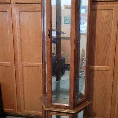 Lot 1387: Large Glass Shelf Curio Cabinet 