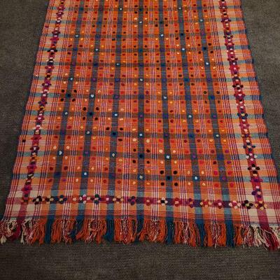 Lot 1392: Woven Multicolored Rug