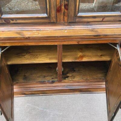 1438 = 2 Piece hutch and Display Case
