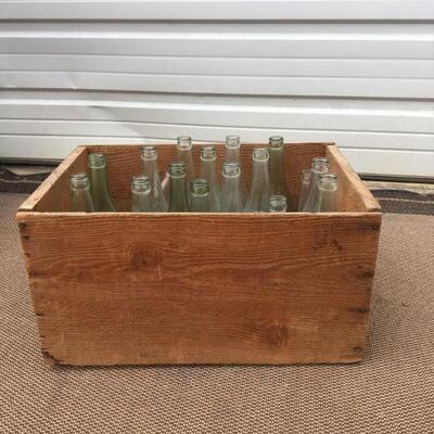 1440 = Wood Crate of clear Bottles