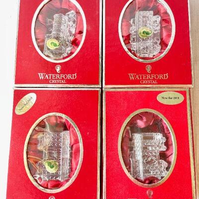 LOT 230  WATERFORD CRYSTAL TRAIN ENGINE COAL CAR BOX CAR CABOOSE 2010-2011