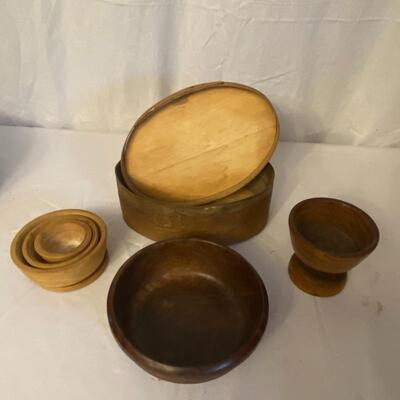 Lot 5 - Hand Hewed Wooden Kitchen Items