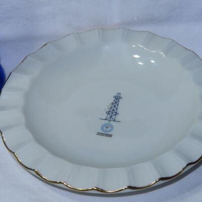 Blue Bottles and Plate