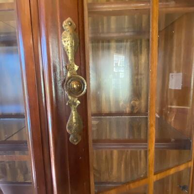 Lot 8 - Lighted Carved Wood China Cabinet