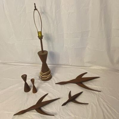 Lot 10 - MCM Bird Art and Lighting 